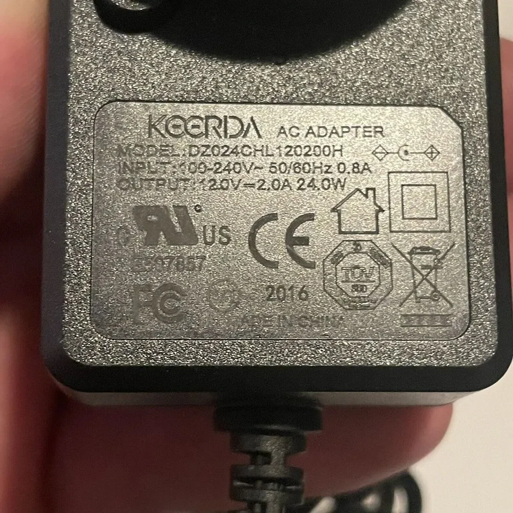 KEERDA AC/DC Adapter Power Supply DZ024CHL120200H‎ 12V 2.0A 2A 2000mA
